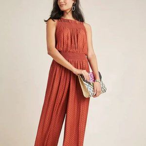 DRA Anthropologie Romper in Rust Size L